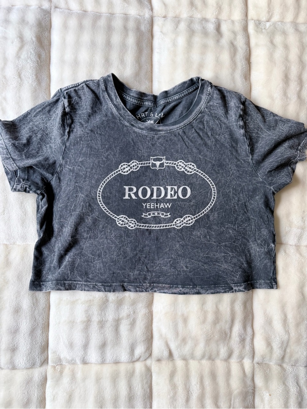 Rodeo Graphic Crop Tee - Black - Unbranded
